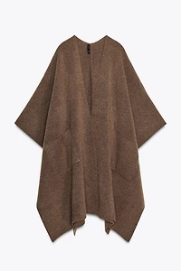 LONG KNIT CAPE