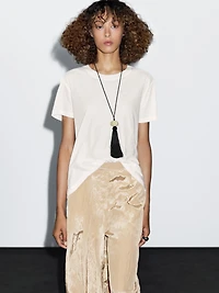 Pantalon satiné texturé