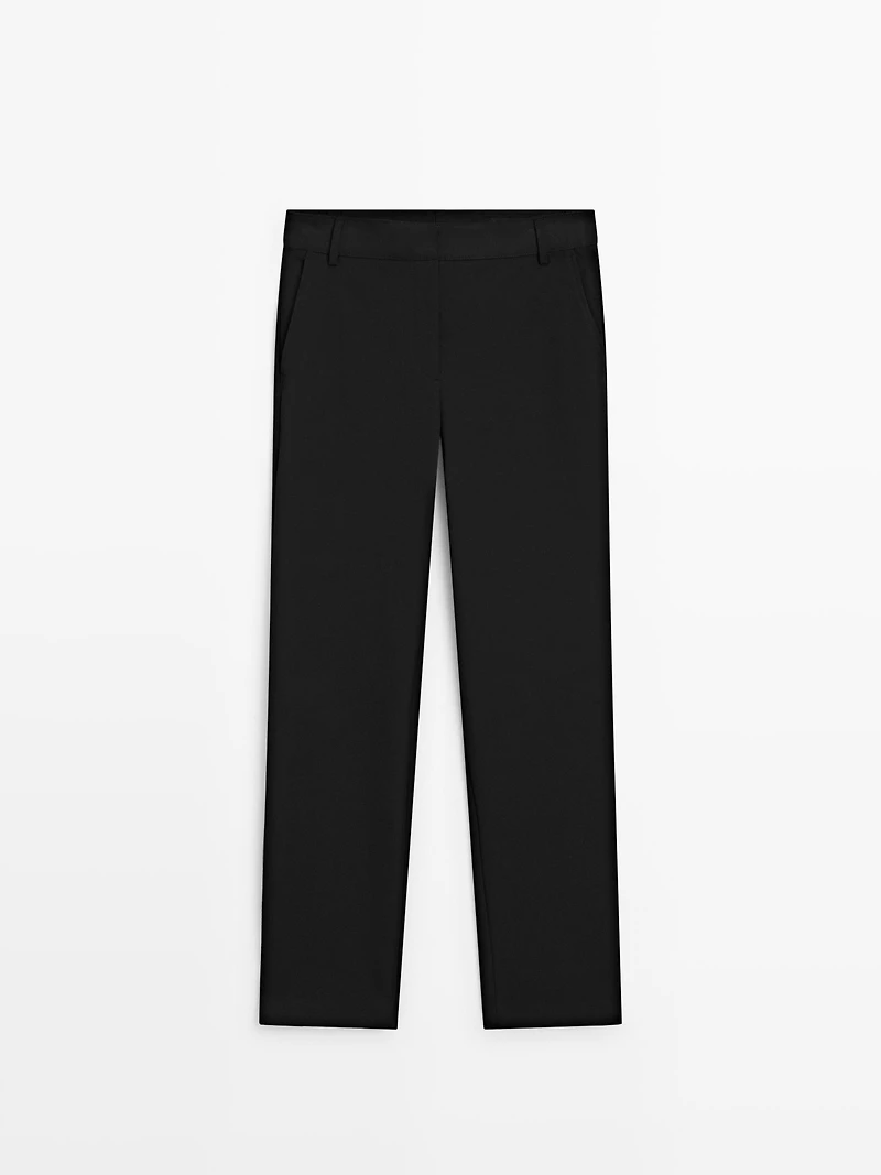 Straight-leg technical trousers