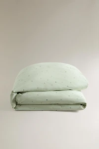 KIDS' COTTON STAR PRINT DUVET COVER