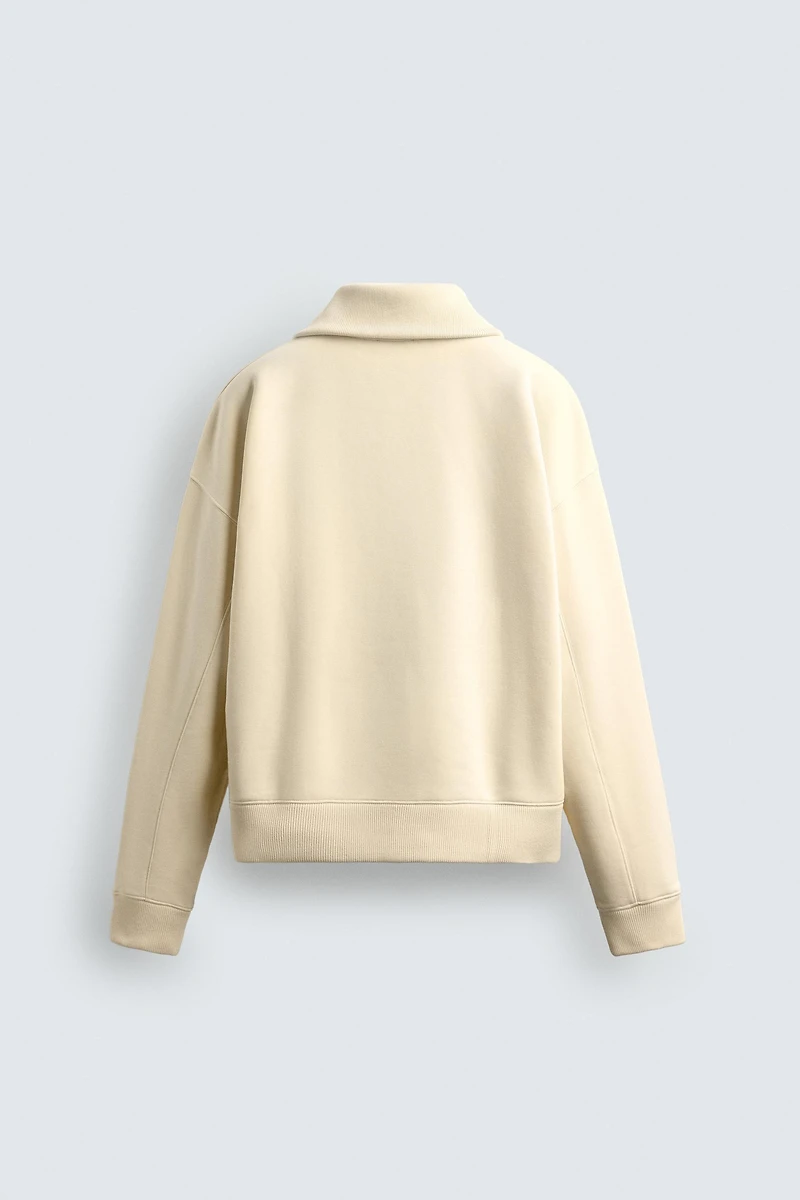 RIB ZIP SWEATSHIRT