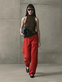 Pantalon volume en lin