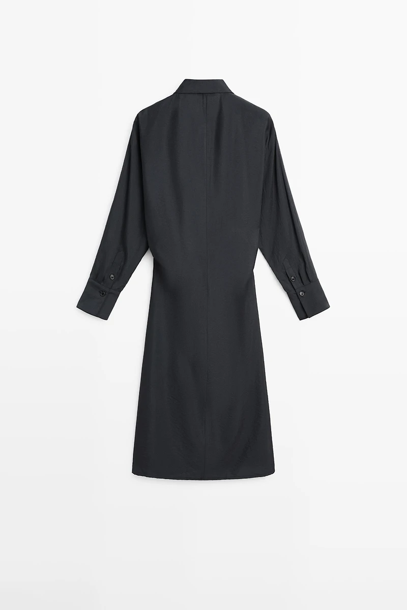 Midi dress with draped detail