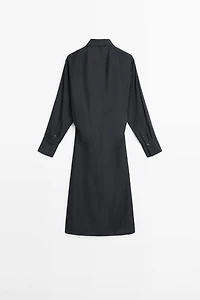 Midi dress with draped detail