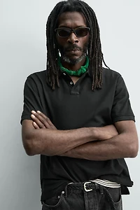 WASHED PIQUÉ POLO SHIRT AARON LEVINE X ZARA