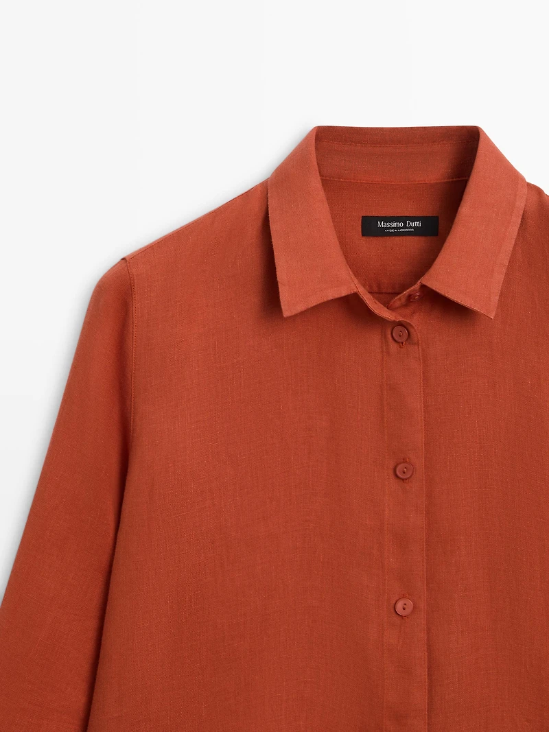 Flowing 100% linen shirt