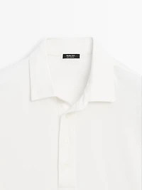 Polo 100 % coton à manches longues