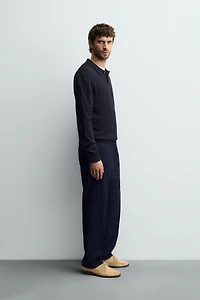 POLO EN MAILLE 100 % LAINE