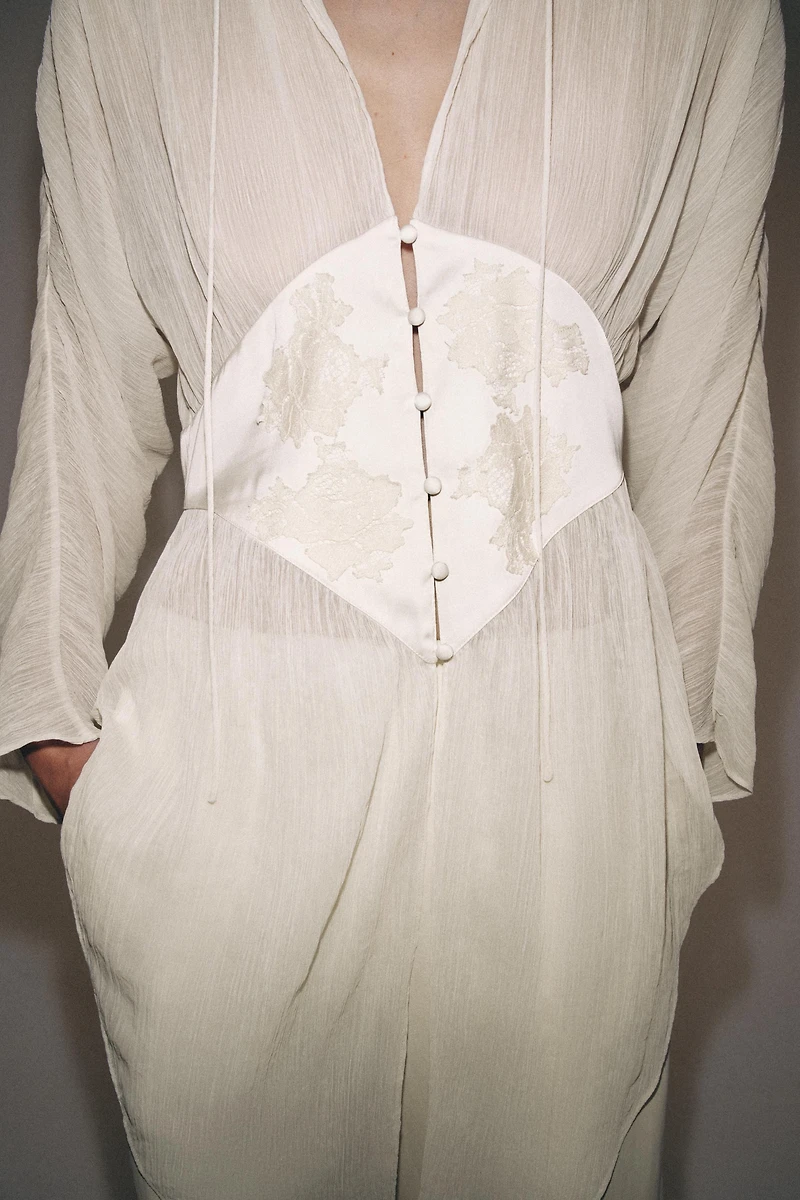 ZW COLLECTION GEORGETTE LACE BLOUSE