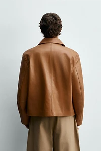BLOUSON EN CUIR REGULAR FIT