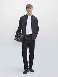 Rinse wash tapered fit jeans