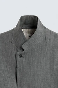 STRIPED TEXTURED SUIT JACKET