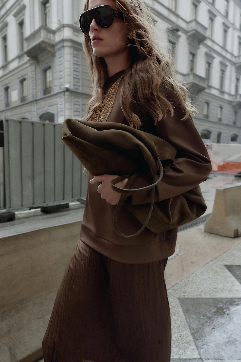 COMBINATION SATIN EFFECT DRESS