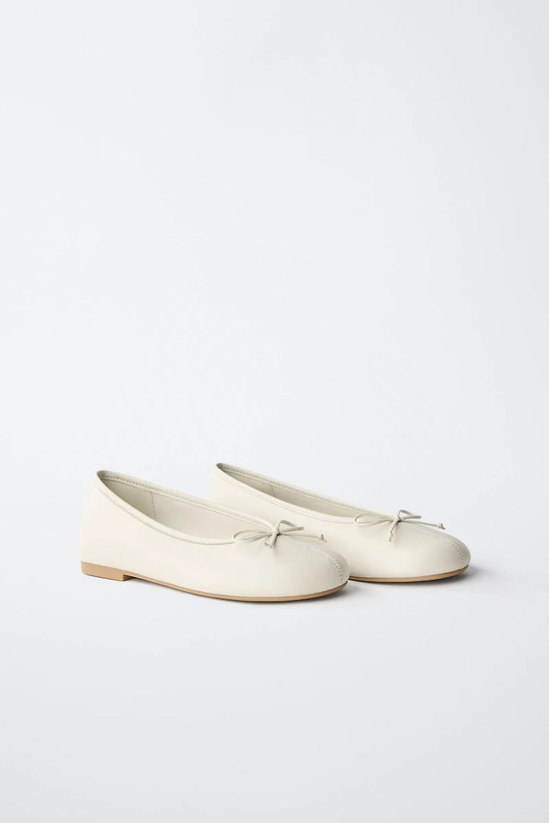 LEATHER BALLET FLATS