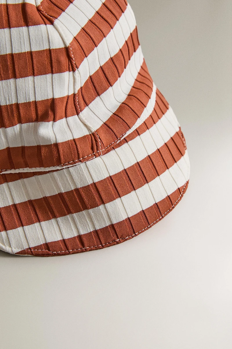 KIDS' STRIPED BEACH HAT