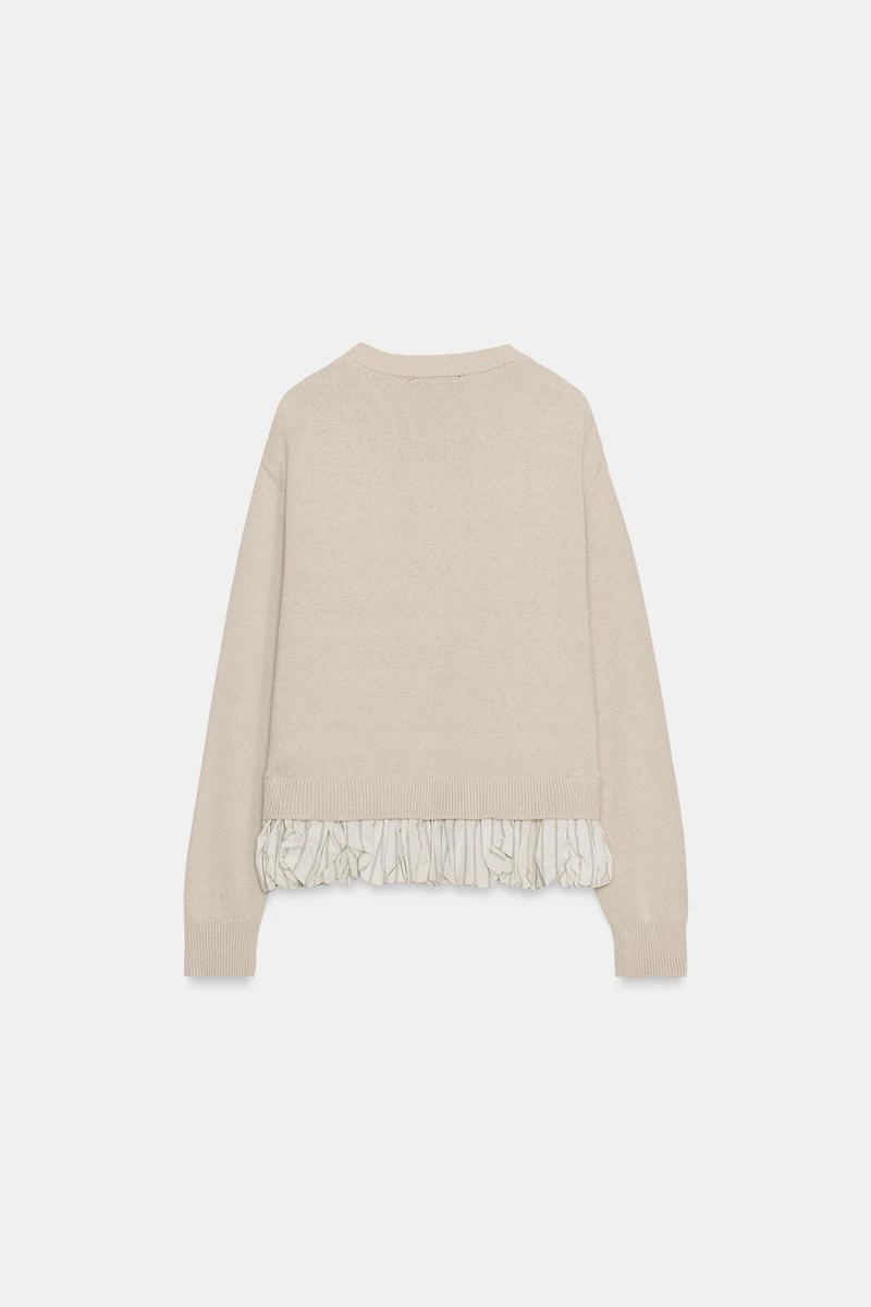 COMBINATION KNIT CARDIGAN