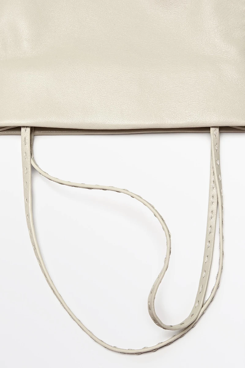 Sac double compartiment en cuir nappa