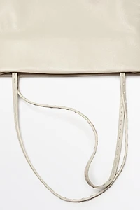 Sac double compartiment en cuir nappa