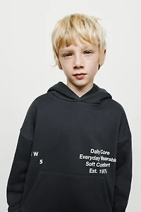 TEXT PRINT HOODIE