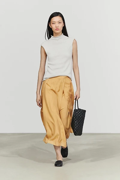 100% silk flowing midi skirt co-ord