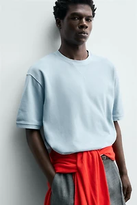 SWEAT REGULAR FIT STRUCTURÉ PIQUÉ