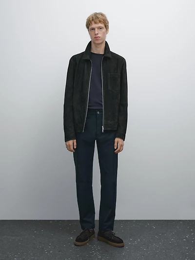 Faux jean tapered fit léger