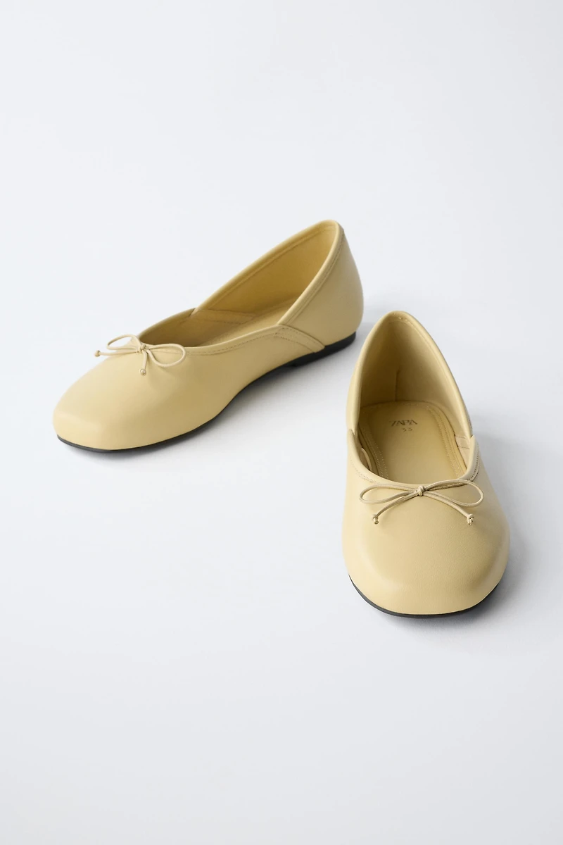 LEATHER BALLET FLATS