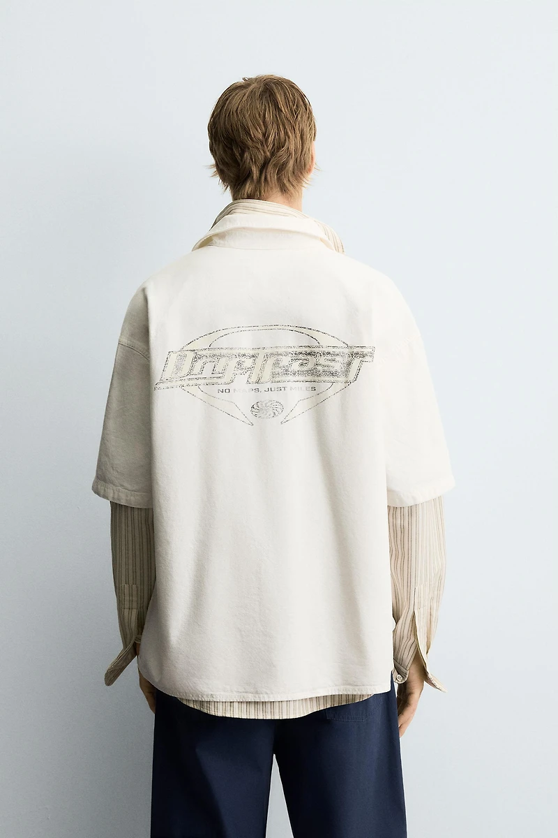 CHEMISE À IMPRIMÉ DÉLAVÉ