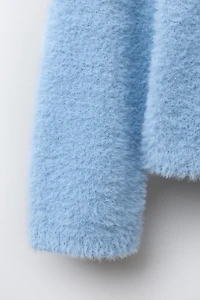 HAIR EFFECT KNIT SWEATER