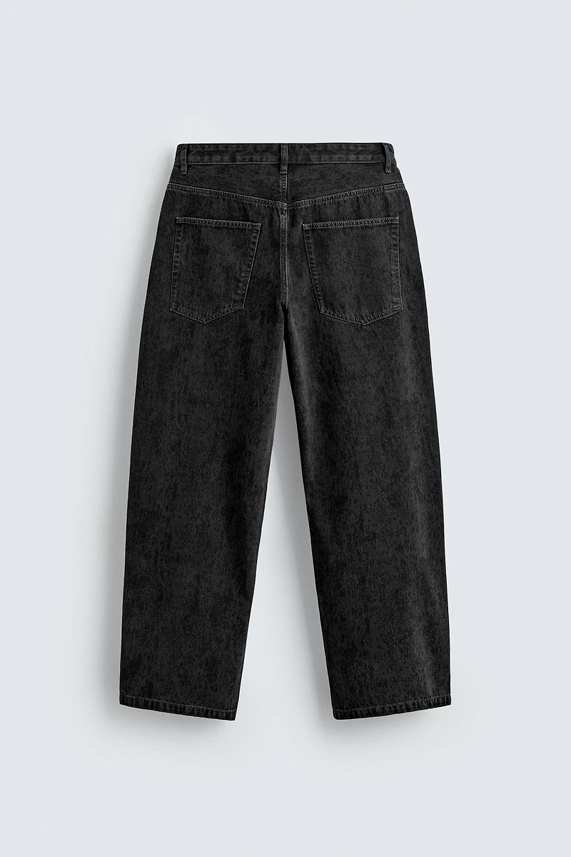 PRINTED BAGGY FIT JEANS