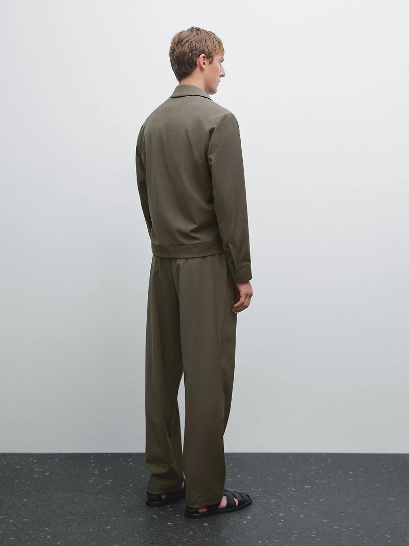 Total look wool blend jacket