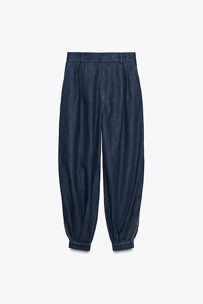 ZW COLLECTION DENIM BALLOON PANTS