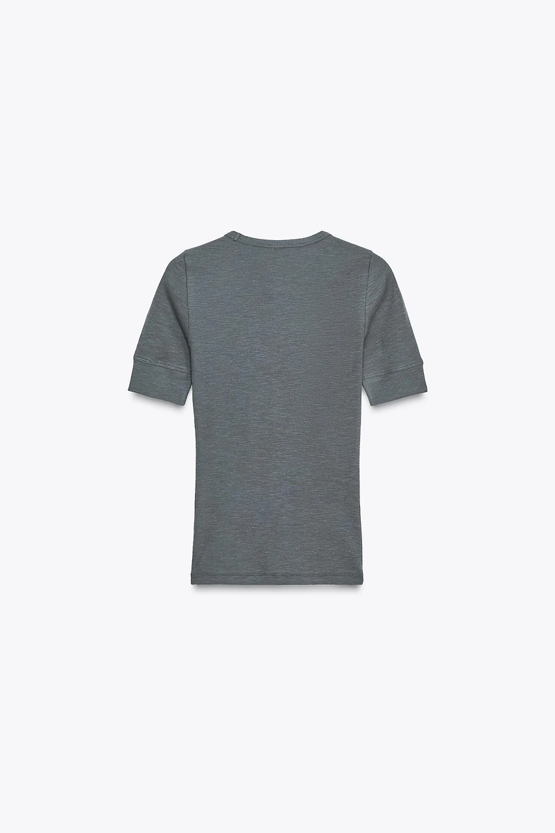 SHORT SLEEVE RIB T-SHIRT