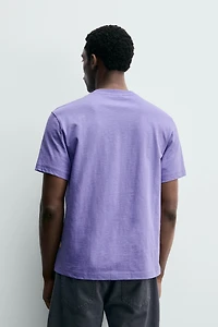 REGULAR FIT SLUB TEXTURE T-SHIRT