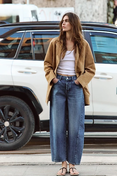 Z1975 HIGH WAISTED BARREL JEANS WITH SEAMS