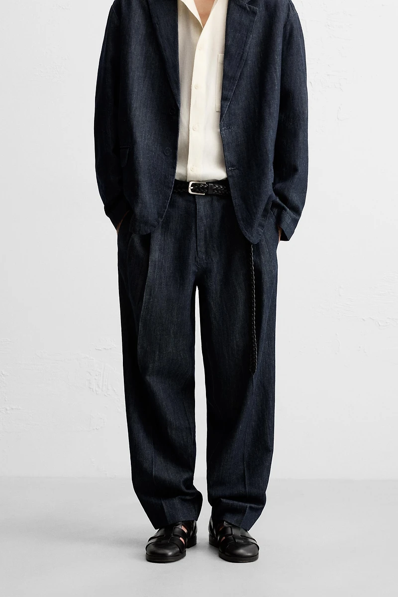PANTALON DENIM WIDE FIT CROPPED