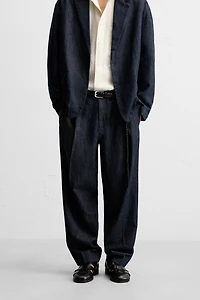 PANTALON DENIM WIDE FIT CROPPED
