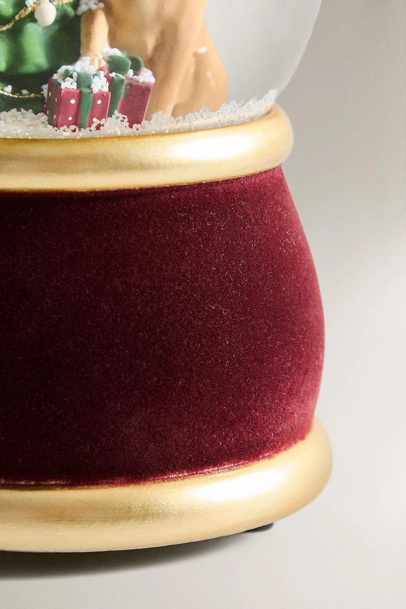 BOULE À NEIGE CHIEN GOLDEN RETRIEVER NOËL