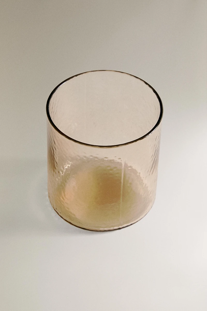 VERRE EN VERRE RECYCLABLE MARTELÉ