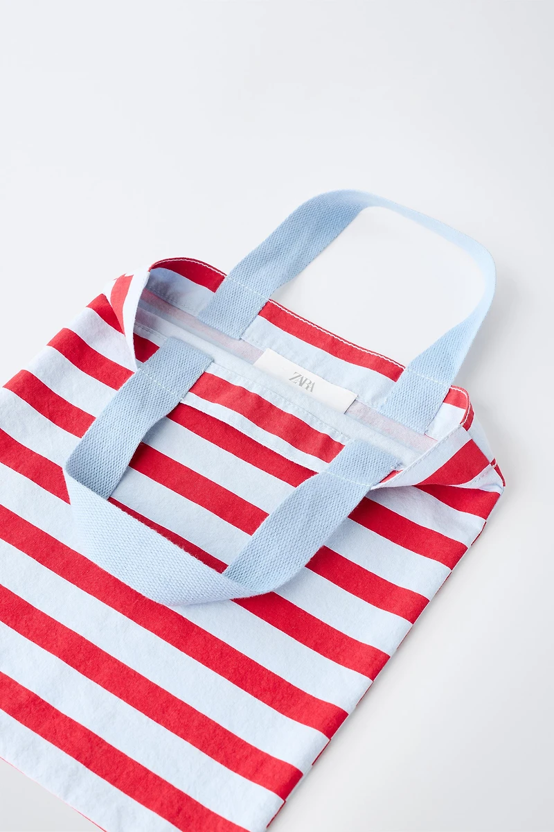 STRIPED PRINT BAG