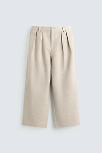 PANTALON COUPE DÉCONTRACTÉE À PLIS