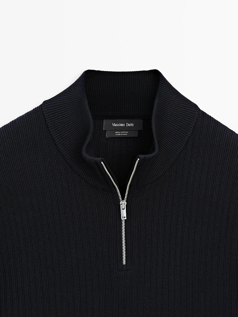 Pull en maille à col camionneur