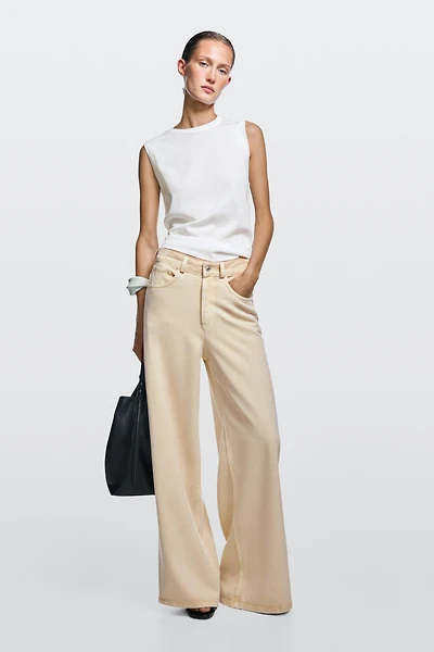 Jean wide leg taille basse