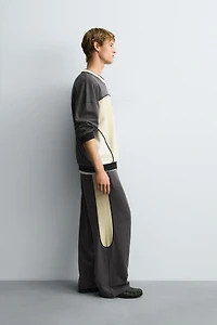 COLOR BLOCK PRINTED SWEATSHIRT