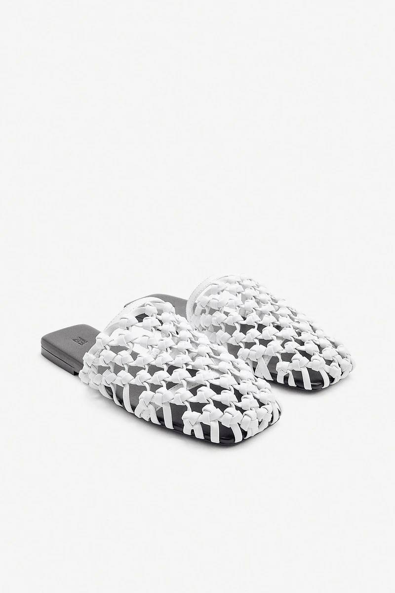 LIMITED EDITION BRAIDED LEATHER SLINGBACK SHOES