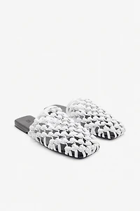 LIMITED EDITION BRAIDED LEATHER SLINGBACK SHOES