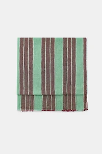 100% LINEN STRIPED SCARF