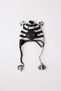 100% WOOL ZEBRA HAT LIMITED EDITION
