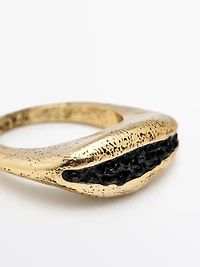 Irregular rhinestone ring