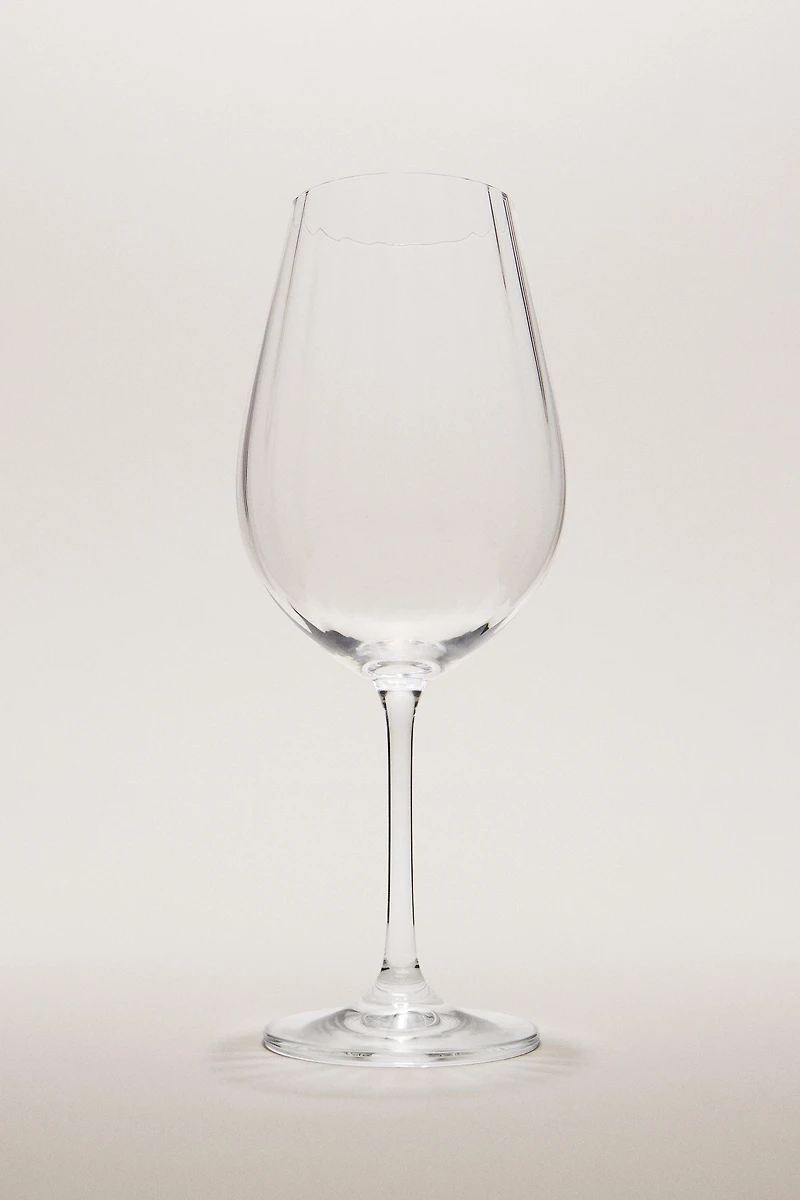 VERRE À VIN CRISTALLIN RELIEF